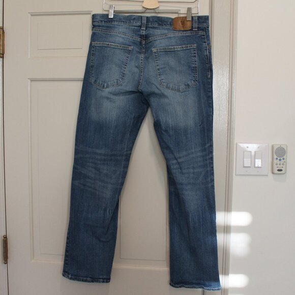 True Craft Men's Distressed Straight Jeans Sz 34x32 - Picture 4 of 9